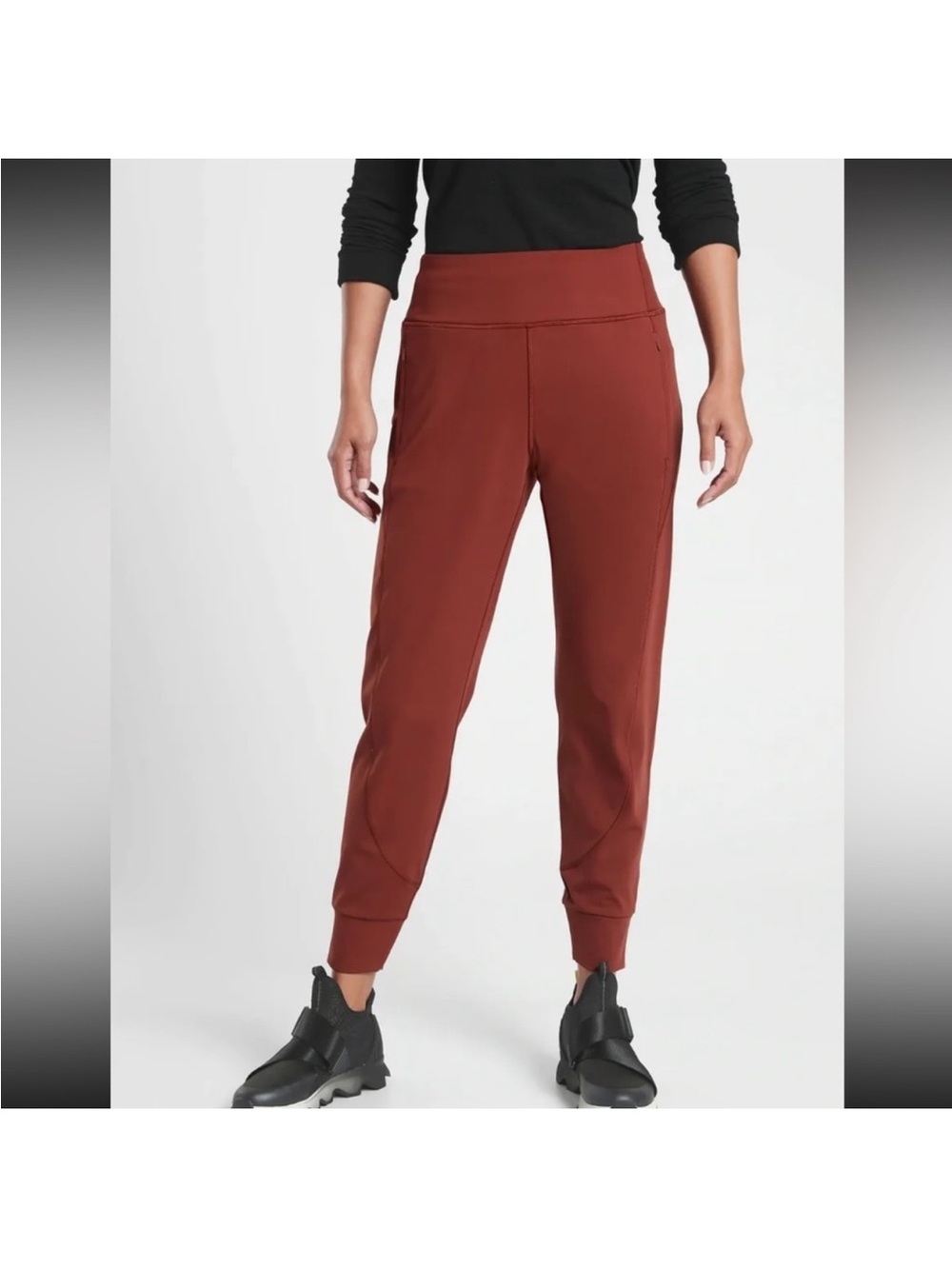 Athleta Distance Jogger Red Burnt S